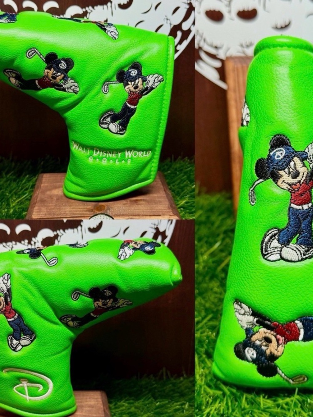 Walt Disney World Mickey Mouse Golf Putter Headcover - Neon Green